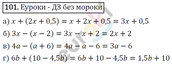 Алгебра 7 класс. ФГОС Макарычев, Миндюк, Нешков Задание 101