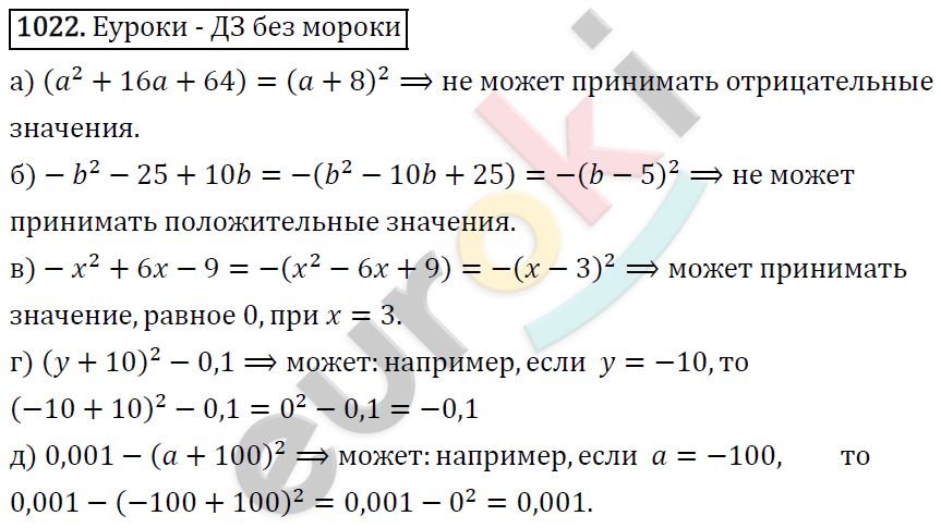 Алгебра 7 класс. ФГОС Макарычев, Миндюк, Нешков Задание 1022