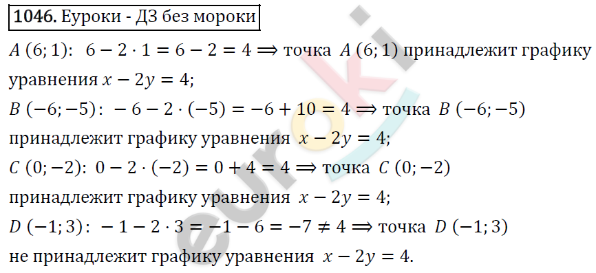 Алгебра 7 класс. ФГОС Макарычев, Миндюк, Нешков Задание 1046