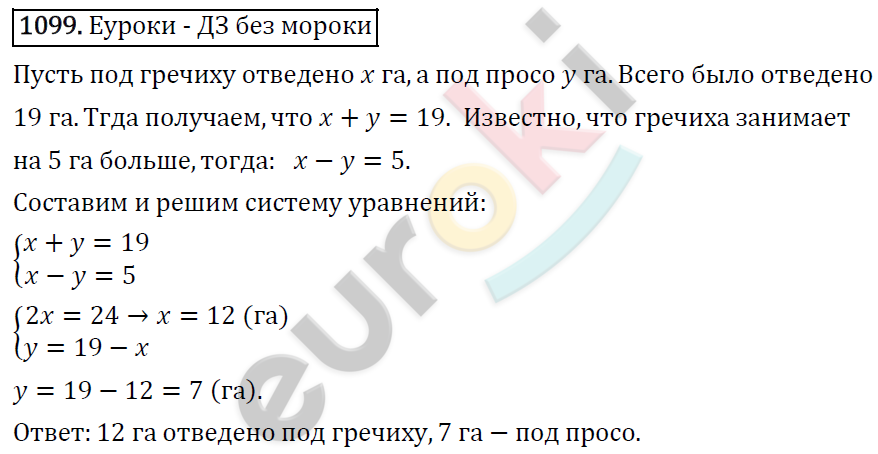 Алгебра 7 класс. ФГОС Макарычев, Миндюк, Нешков Задание 1099