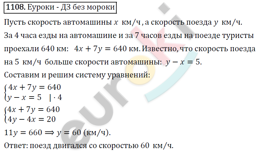 Алгебра 7 класс. ФГОС Макарычев, Миндюк, Нешков Задание 1108
