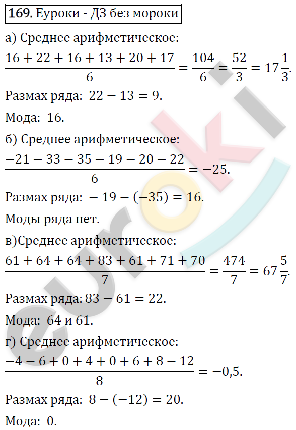 Алгебра 7 класс. ФГОС Макарычев, Миндюк, Нешков Задание 169