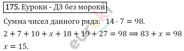 Алгебра 7 класс. ФГОС Макарычев, Миндюк, Нешков Задание 175