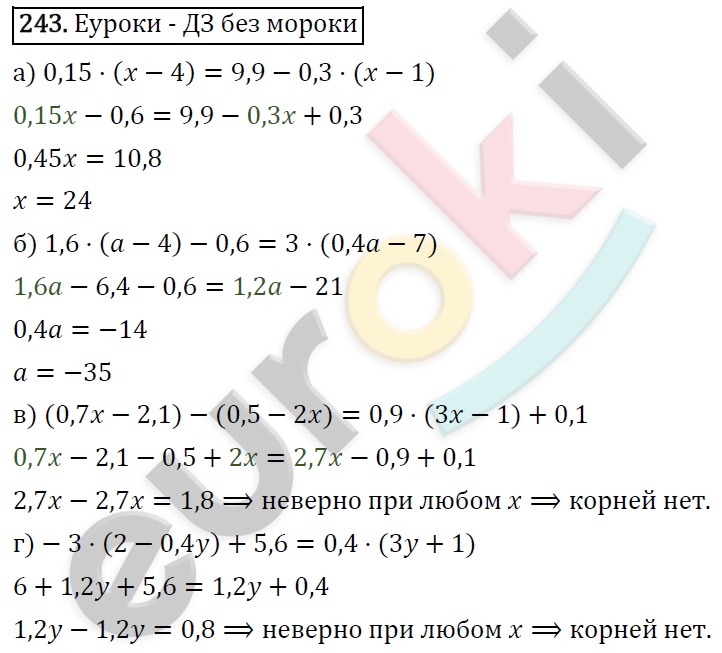 Алгебра 7 класс. ФГОС Макарычев, Миндюк, Нешков Задание 243