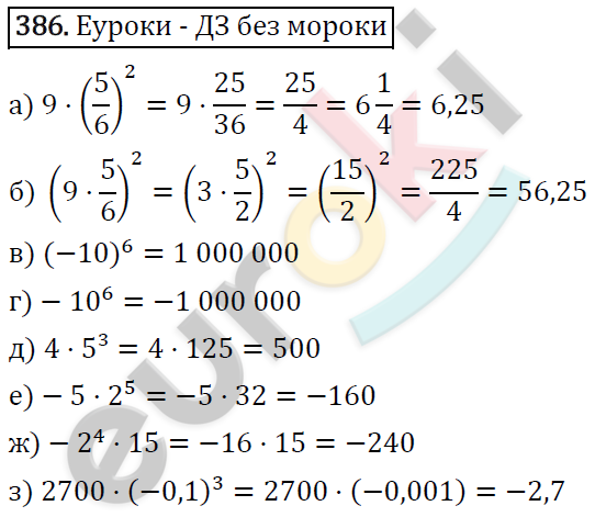 Алгебра 7 класс. ФГОС Макарычев, Миндюк, Нешков Задание 386