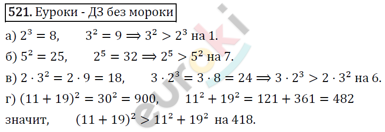 Алгебра 7 класс. ФГОС Макарычев, Миндюк, Нешков Задание 521