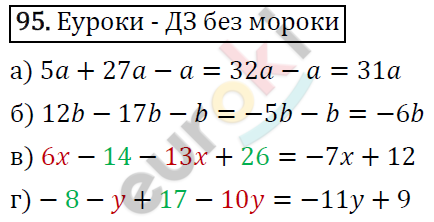 Алгебра 7 класс. ФГОС Макарычев, Миндюк, Нешков Задание 95