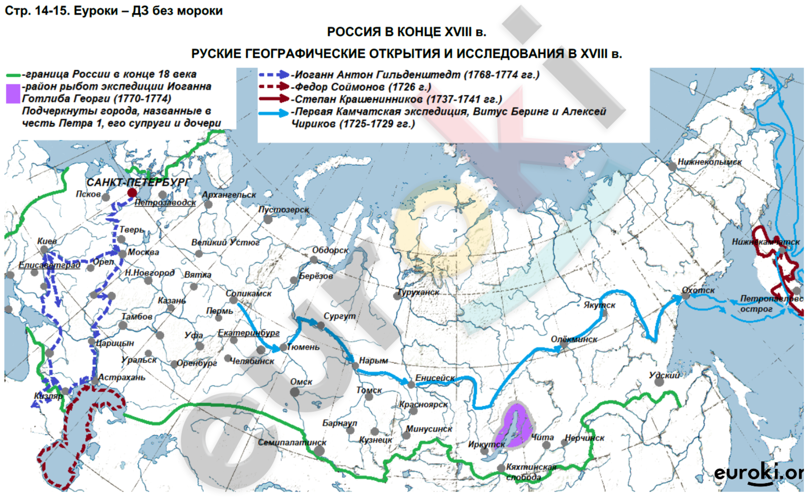Контурные карты по истории России 8 класс Тороп Страница 14