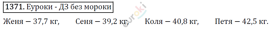 Математика 5 класс. ФГОС Виленкин, Жохов, Чесноков, Шварцбурд Задание 1371