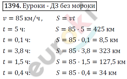 Математика 5 класс. ФГОС Виленкин, Жохов, Чесноков, Шварцбурд Задание 1394