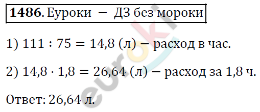 Математика 5 класс. ФГОС Виленкин, Жохов, Чесноков, Шварцбурд Задание 1486