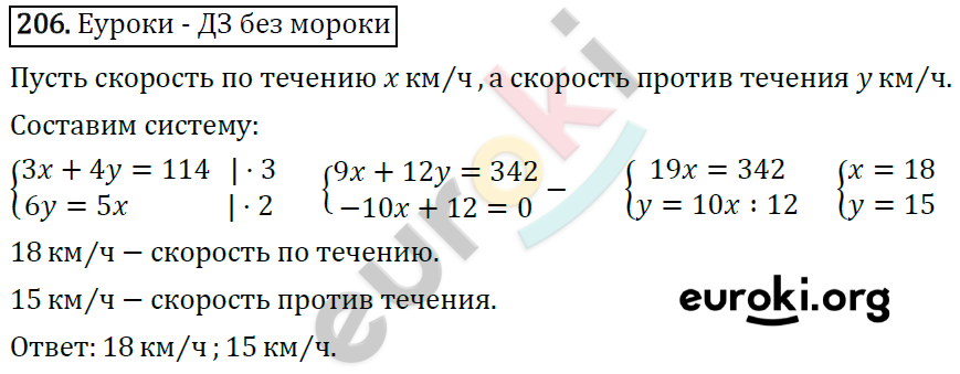 Дидактические материалы по алгебре 7 класс Мерзляк, Полонский, Рабинович Вариант 206