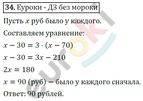 Дидактические материалы по алгебре 7 класс Мерзляк, Полонский, Рабинович Вариант 34