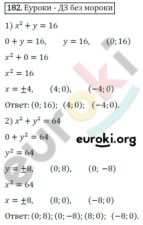 Дидактические материалы по алгебре 7 класс Мерзляк, Полонский, Рабинович Вариант 182