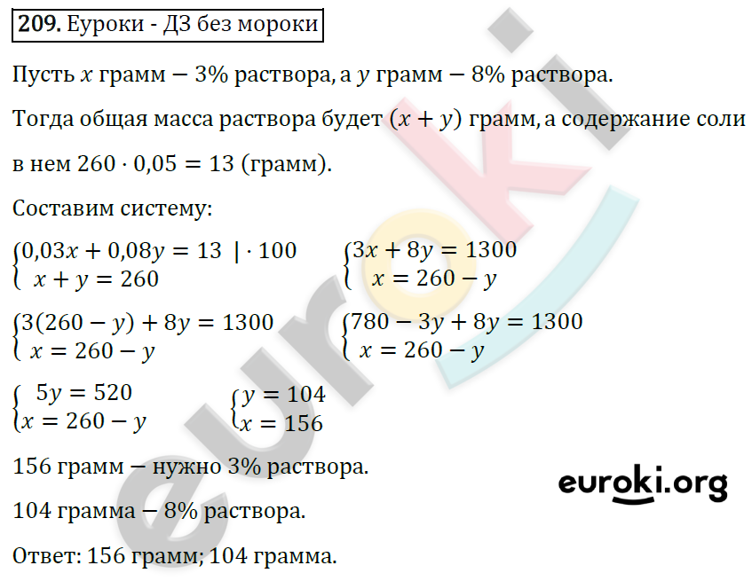 Дидактические материалы по алгебре 7 класс Мерзляк, Полонский, Рабинович Вариант 209