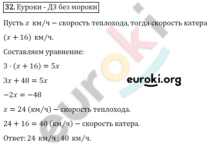 Дидактические материалы по алгебре 7 класс Мерзляк, Полонский, Рабинович Вариант 32