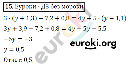 Дидактические материалы по алгебре 7 класс Мерзляк, Полонский, Рабинович Вариант 15