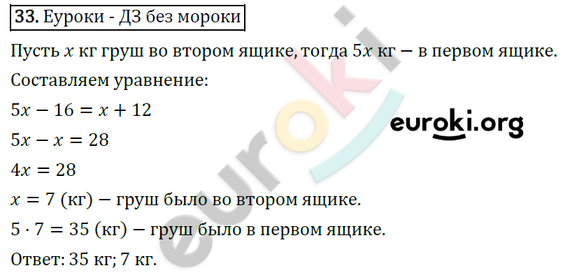 Дидактические материалы по алгебре 7 класс Мерзляк, Полонский, Рабинович Вариант 33