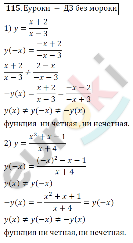 Алгебра 9 класс. ФГОС Колягин, Ткачева, Фёдорова Задание 115