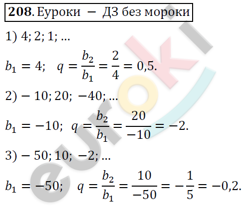 Алгебра 9 класс. ФГОС Колягин, Ткачева, Фёдорова Задание 208