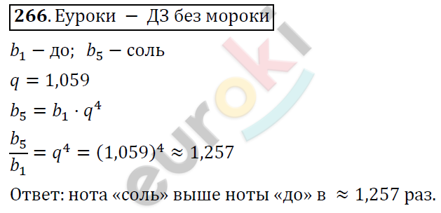 Алгебра 9 класс. ФГОС Колягин, Ткачева, Фёдорова Задание 266