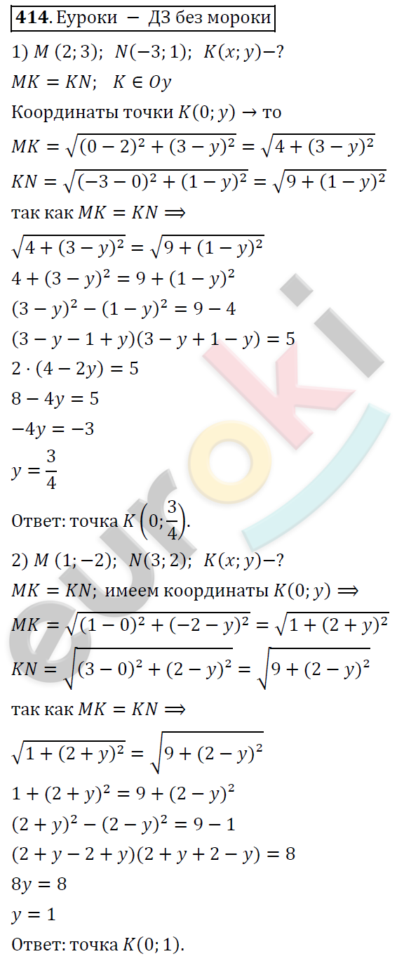 Алгебра 9 класс. ФГОС Колягин, Ткачева, Фёдорова Задание 414
