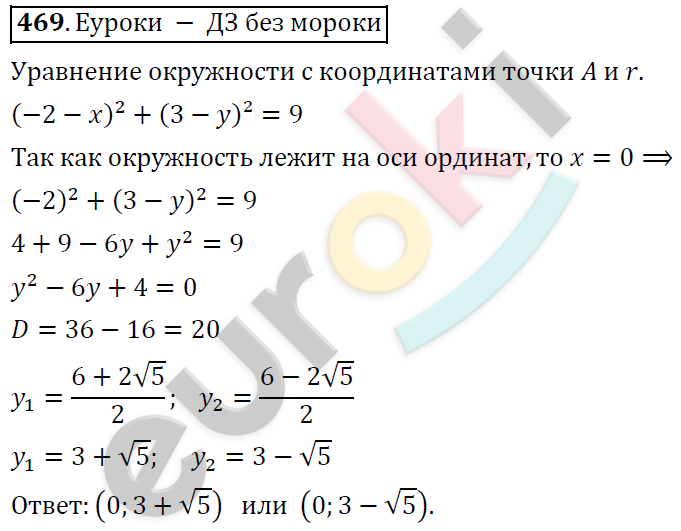 Алгебра 9 класс. ФГОС Колягин, Ткачева, Фёдорова Задание 469