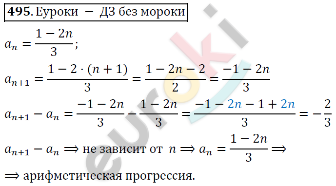 Алгебра 9 класс. ФГОС Колягин, Ткачева, Фёдорова Задание 495