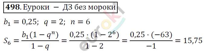 Алгебра 9 класс. ФГОС Колягин, Ткачева, Фёдорова Задание 498