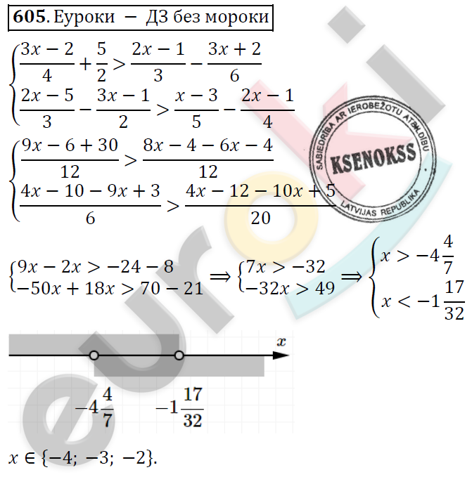 Алгебра 9 класс. ФГОС Колягин, Ткачева, Фёдорова Задание 605