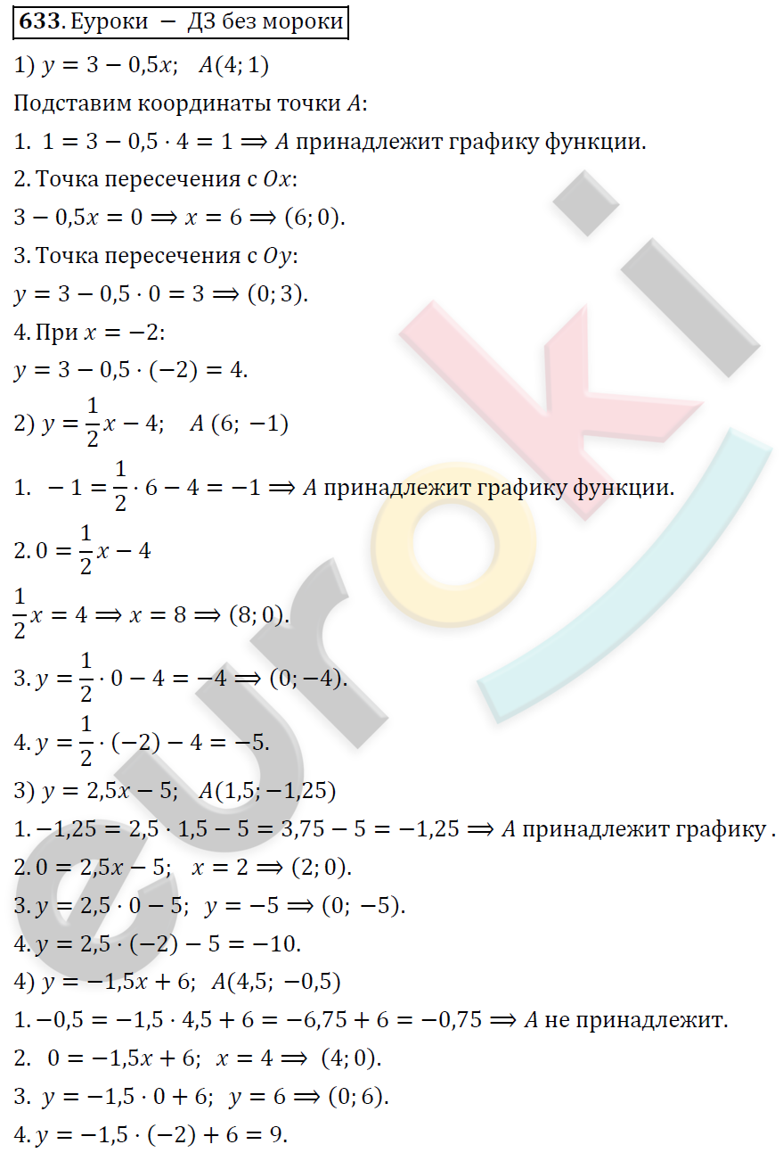 Алгебра 9 класс. ФГОС Колягин, Ткачева, Фёдорова Задание 633