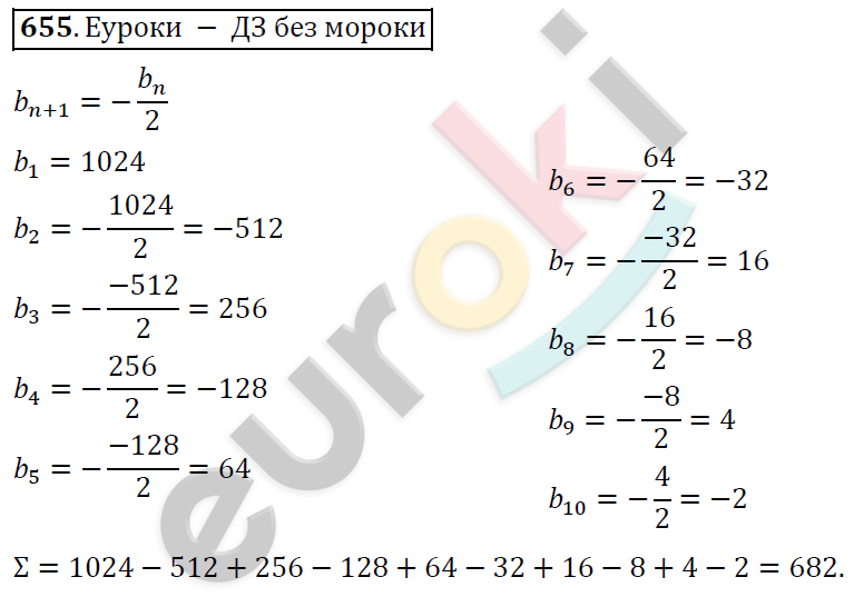 Алгебра 9 класс. ФГОС Колягин, Ткачева, Фёдорова Задание 655