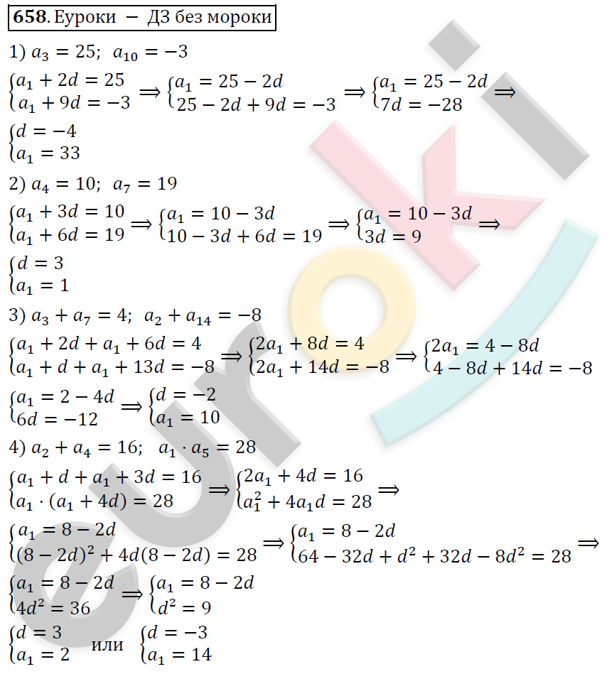 Алгебра 9 класс Алимов Задание 658