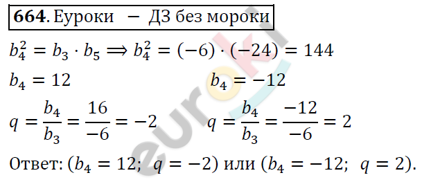 Алгебра 9 класс. ФГОС Колягин, Ткачева, Фёдорова Задание 664