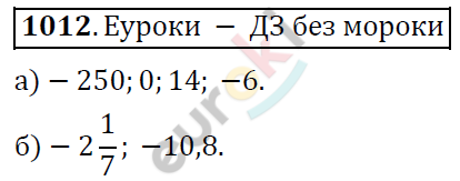 Математика 6 класс. ФГОС Дорофеев, Шарыгин Задание 1012