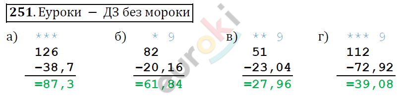 Математика 6 класс. ФГОС Дорофеев, Шарыгин Задание 251