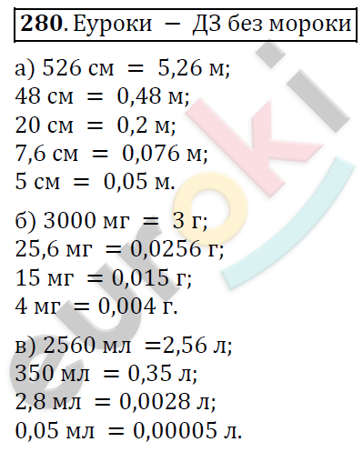 Математика 6 класс. ФГОС Дорофеев, Шарыгин Задание 280