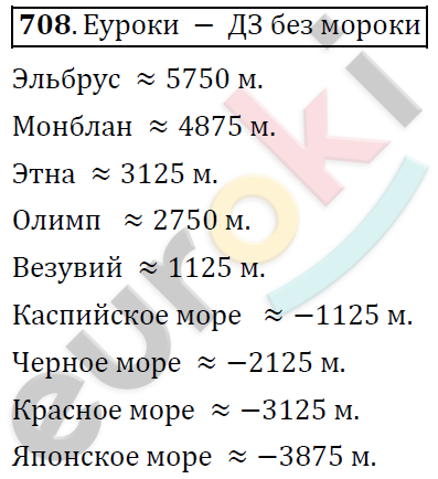 Математика 6 класс. ФГОС Дорофеев, Шарыгин Задание 708