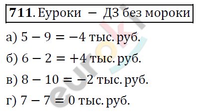 Математика 6 класс. ФГОС Дорофеев, Шарыгин Задание 711