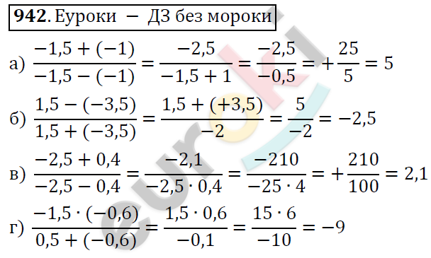 Математика 6 класс. ФГОС Дорофеев, Шарыгин Задание 942