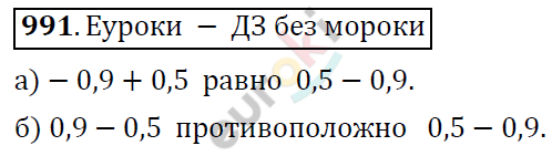 Математика 6 класс. ФГОС Дорофеев, Шарыгин Задание 991