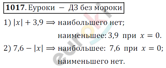 Математика 6 класс. ФГОС Мерзляк, Полонский, Якир Задание 1017