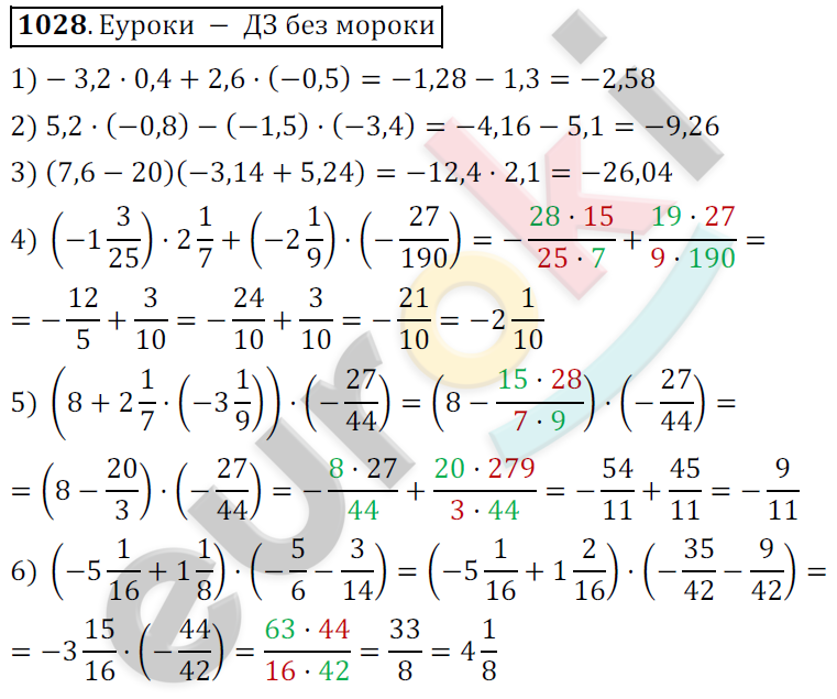 Математика 6 класс. ФГОС Мерзляк, Полонский, Якир Задание 1028
