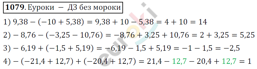 Математика 6 класс. ФГОС Мерзляк, Полонский, Якир Задание 1079