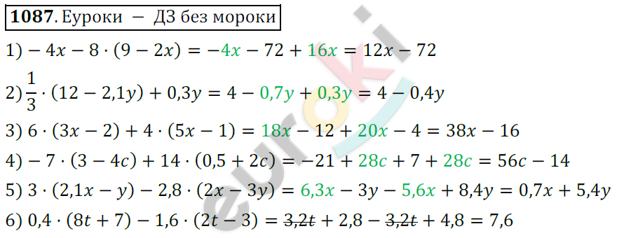 Математика 6 класс. ФГОС Мерзляк, Полонский, Якир Задание 1087