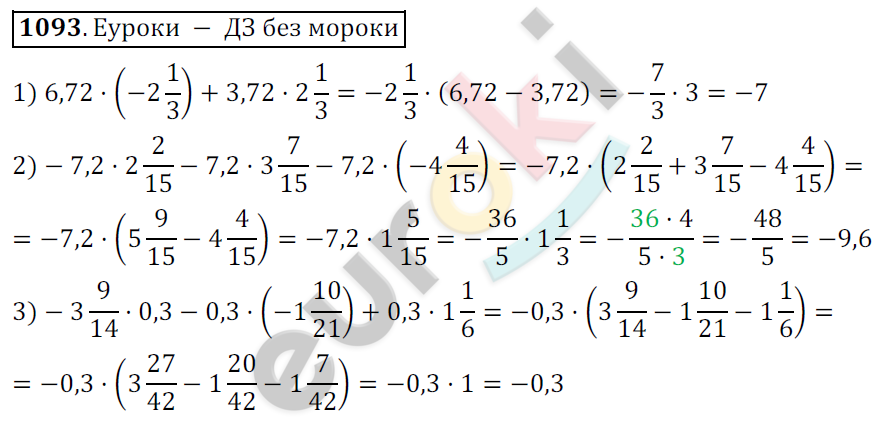 Математика 6 класс. ФГОС Мерзляк, Полонский, Якир Задание 1093
