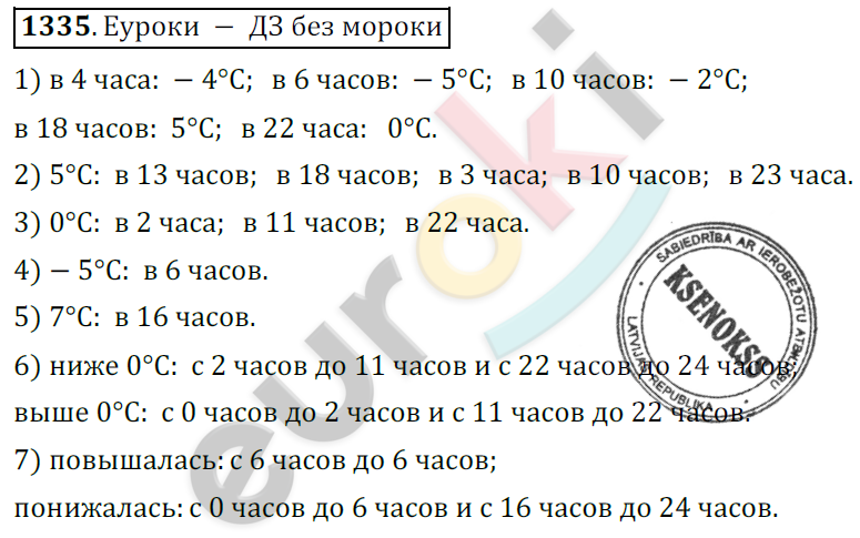 Математика 6 класс. ФГОС Мерзляк, Полонский, Якир Задание 1335