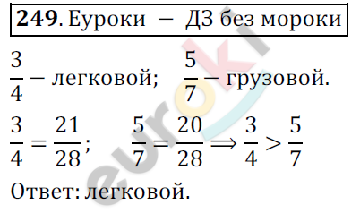 Математика 6 класс. ФГОС Мерзляк, Полонский, Якир Задание 249
