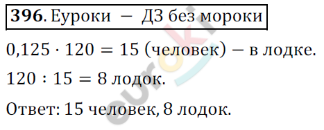 Математика 6 класс. ФГОС Мерзляк, Полонский, Якир Задание 396