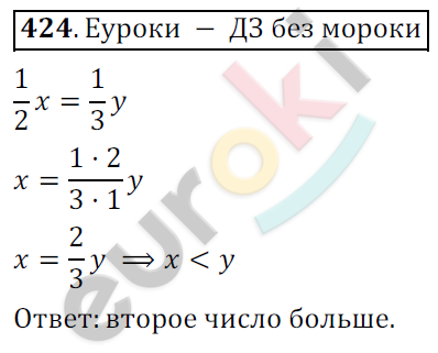 Математика 6 класс. ФГОС Мерзляк, Полонский, Якир Задание 424